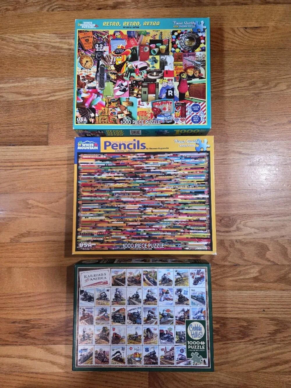 Vintage White Mountain, Cobb Hill 1000 Piece Puzzle Lot of 3